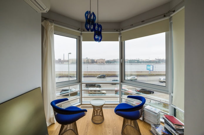 rolety na loggię z panoramicznym przeszkleniem