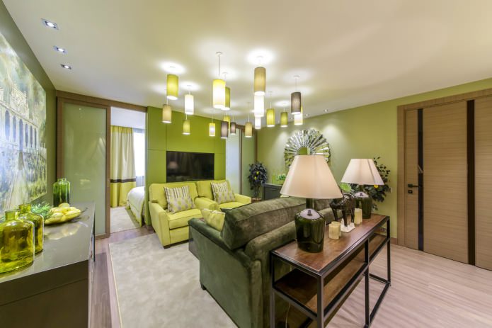 sufit napinany w salonie