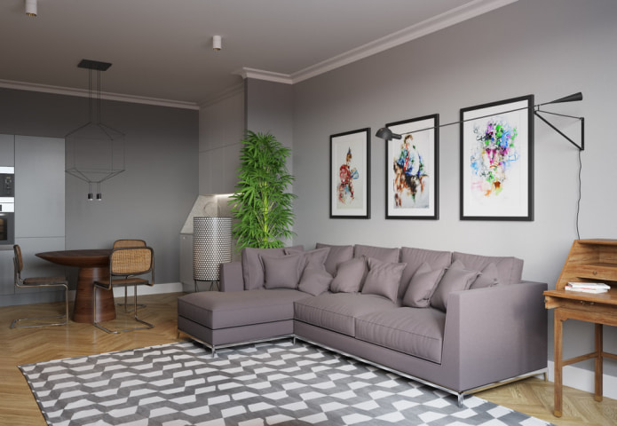 salon w stylu ekologicznym