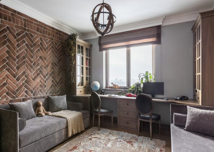 sofa w pokoju dziecięcym