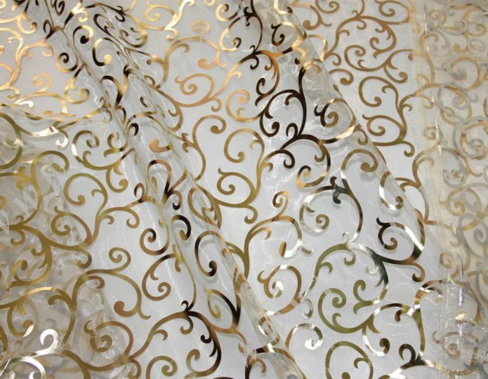 organza ze złotem