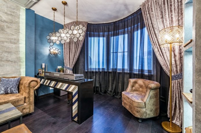 Zasłony aksamitne i organza