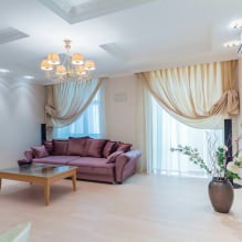 Zasłony w salonie: 70 stylowych pomysłów na zdjęcia we wnętrzu-7