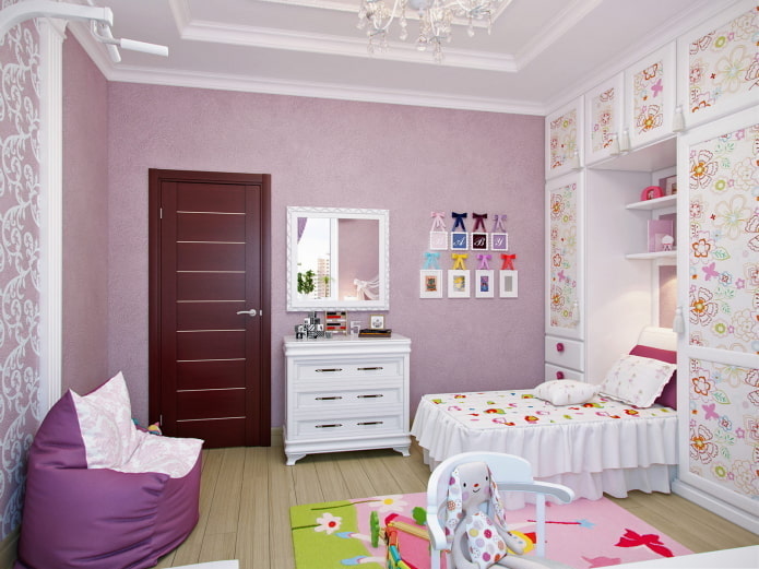 fioletowe ściany