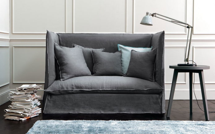 sofa we wnętrzu w nowoczesnym stylu