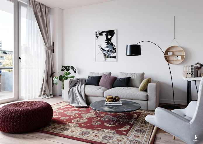 Dywan w skandynawskim salonie