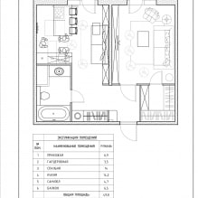 Nowoczesny projekt jednopokojowego mieszkania o powierzchni 43 m2 autorstwa studia Geometrium-2