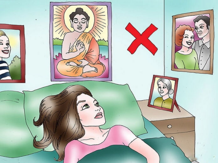 zdjęcia w sypialni według Feng Shui