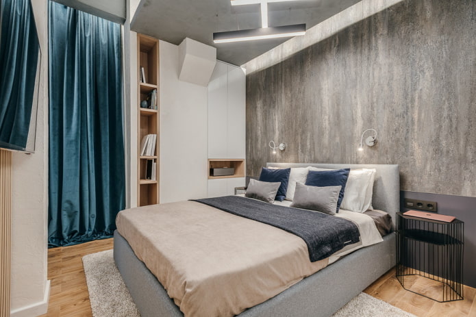kolorystyka sypialni w stylu industrialnym