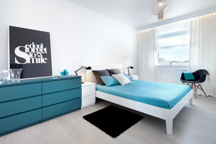dekoracje wnętrza sypialni w stylu minimalistycznym