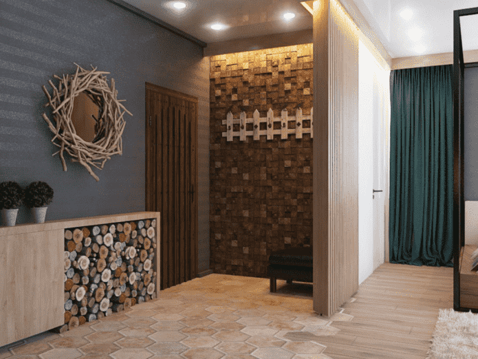 design ścian w stylu eko