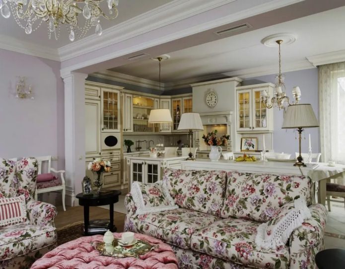 kwiecista sofa