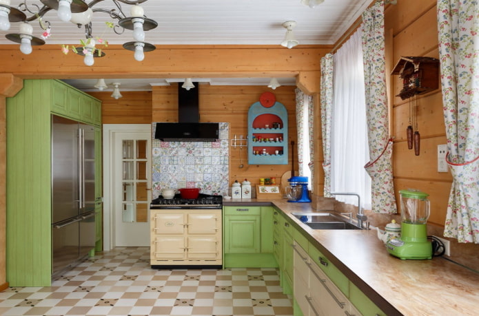 zielone akcenty w kuchni