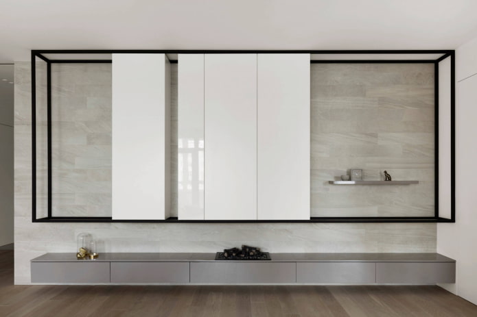 minimalny wystrój w salonie