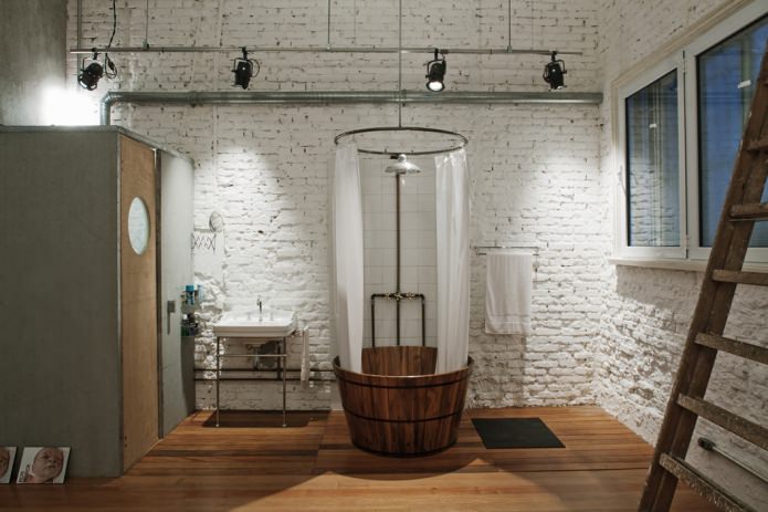 instalacja wodno-kanalizacyjna w łazience w stylu loft