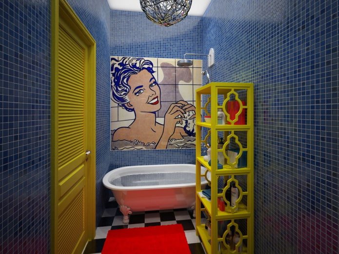 łazienka w stylu pop-art