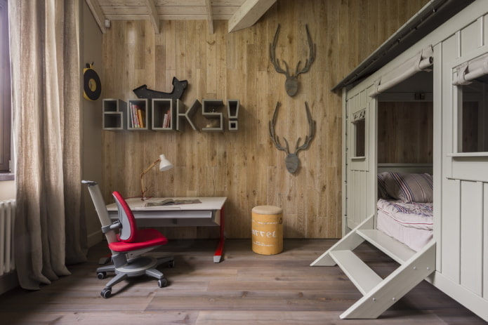 rustic-style nursery interior