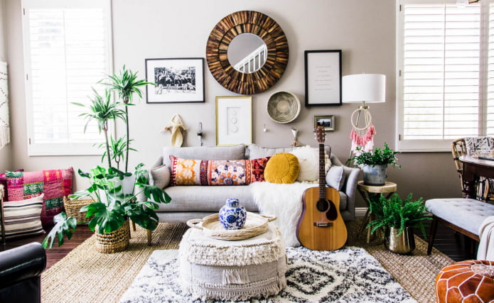 salon w stylu boho-chic