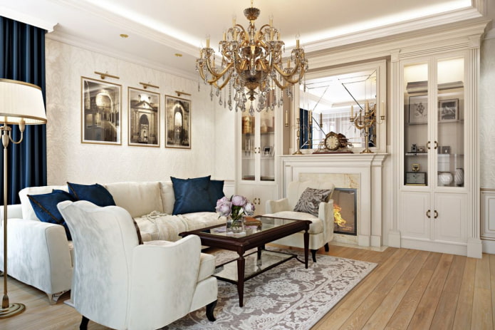 salon w stylu klasycznym