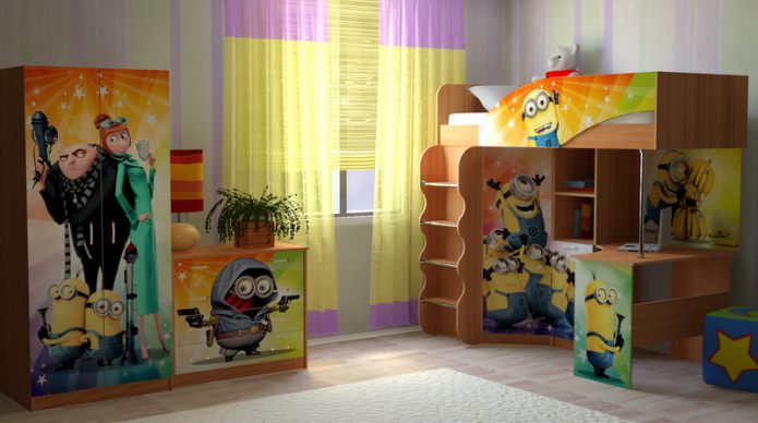 minionki w pokoju dziecięcym