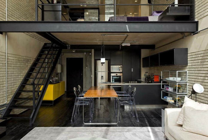 meble w studiu w stylu industrialnym