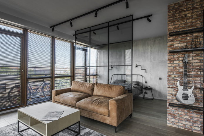 projekt studia w stylu industrialnym