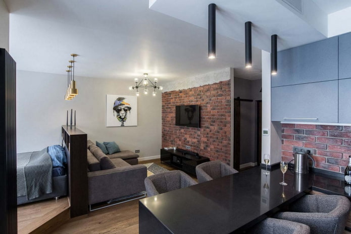 oświetlenie w studio w stylu industrialnym