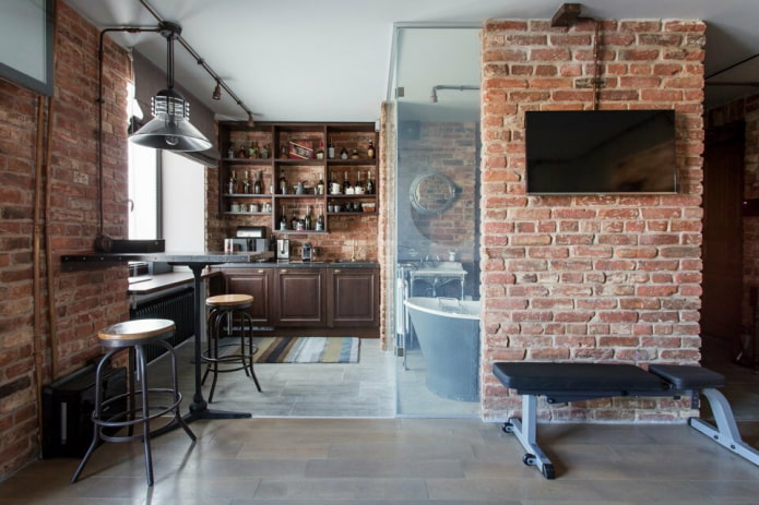meble w studiu w stylu industrialnym