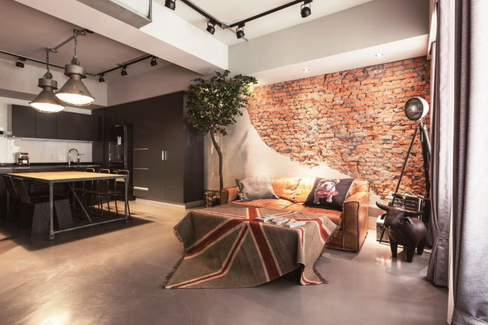 meble w studiu w stylu industrialnym