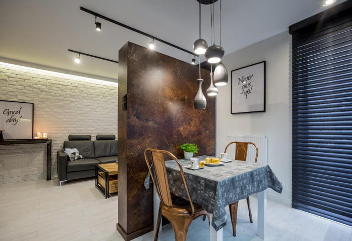 oświetlenie w studio w stylu industrialnym