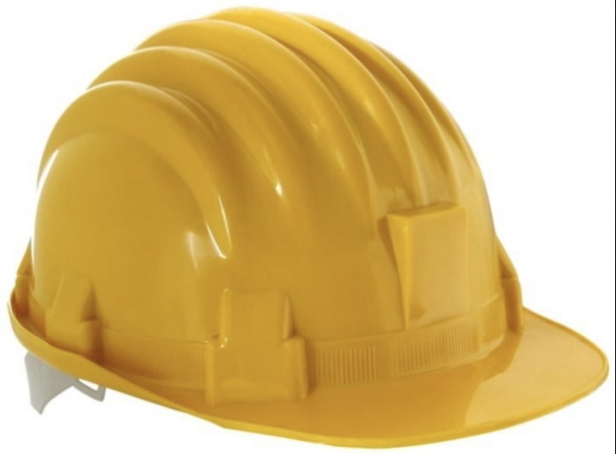 żółty kask