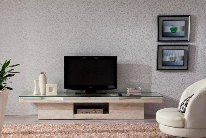 szafka pod telewizor z kamienia w interior