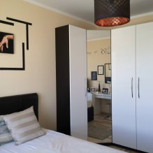 Szafa narożna w sypialni: rodzaje, zawartość, rozmiary, design-1