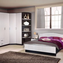 Szafa narożna w sypialni: rodzaje, zawartość, rozmiary, design-11