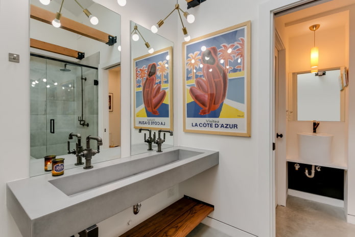 meble łazienkowe w stylu loft