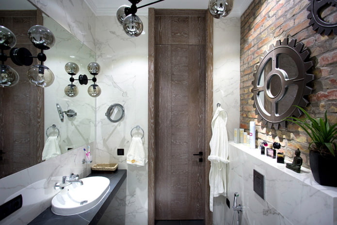 dekorowanie łazienki w stylu loft
