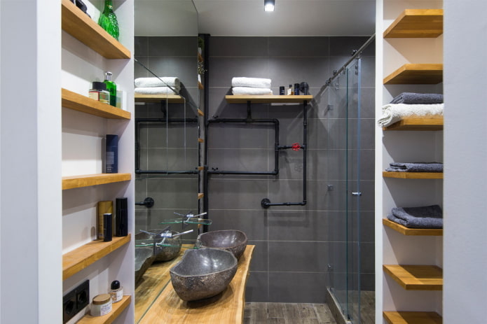 meble łazienkowe w stylu loft