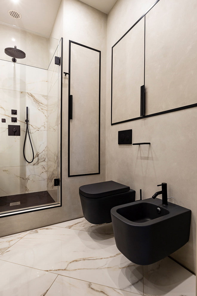 instalacja wodno-kanalizacyjna w łazience w stylu minimalizmu